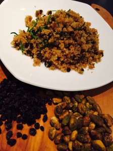 Quinoa with Pistachios, Currants, Red Onion & Mint